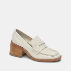 DOLCE VITA Flats & Loafers*Talie Loafers Ivory Embossed Leather