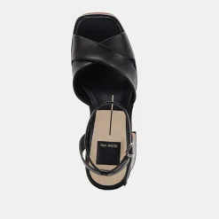 DOLCE VITA Wedges*Wessi Heels Black Leather