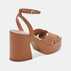 DOLCE VITA Wedges*Wessi Heels Caramel Leather