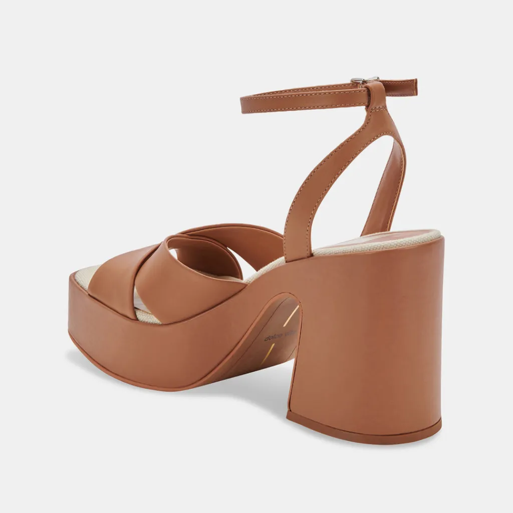 DOLCE VITA Wedges*Wessi Heels Caramel Leather