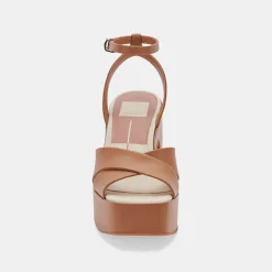 DOLCE VITA Wedges*Wessi Heels Caramel Leather