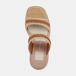 DOLCE VITA Sandals*Whim Heels Honey Raffia