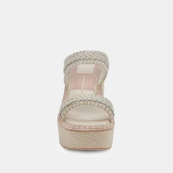 DOLCE VITA Sandals*Whim Heels Oatmeal Raffia