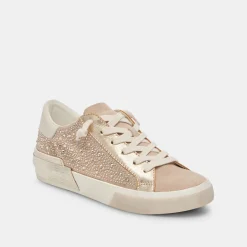 DOLCE VITA Sneakers*Zina Crystal Sneakers Gold Suede