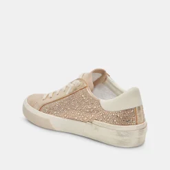 DOLCE VITA Sneakers*Zina Crystal Sneakers Gold Suede
