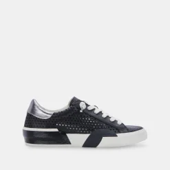 DOLCE VITA Sneakers*Zina Perforated Sneakers Black Perforated Leather