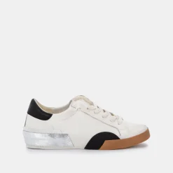 DOLCE VITA Sneakers*Zina Wide Sneakers White Black Leather