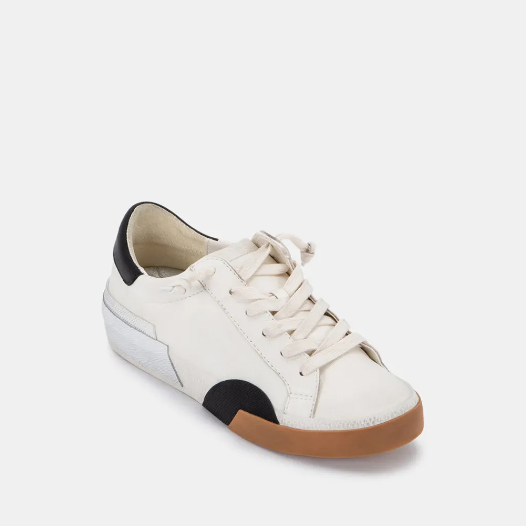 DOLCE VITA Sneakers*Zina Wide Sneakers White Black Leather
