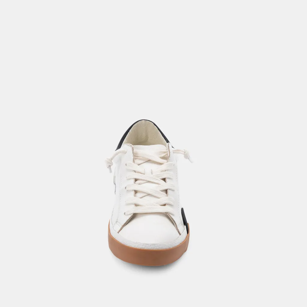 DOLCE VITA Sneakers*Zina Wide Sneakers White Black Leather