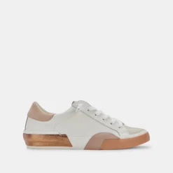 DOLCE VITA Sneakers*Zina Wide Sneakers White Tan Leather