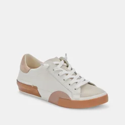 DOLCE VITA Sneakers*Zina Wide Sneakers White Tan Leather