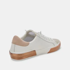 DOLCE VITA Sneakers*Zina Wide Sneakers White Tan Leather