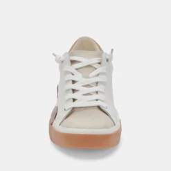 DOLCE VITA Sneakers*Zina Wide Sneakers White Tan Leather