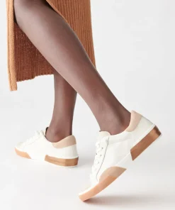 DOLCE VITA Sneakers*Zina Wide Sneakers White Tan Leather